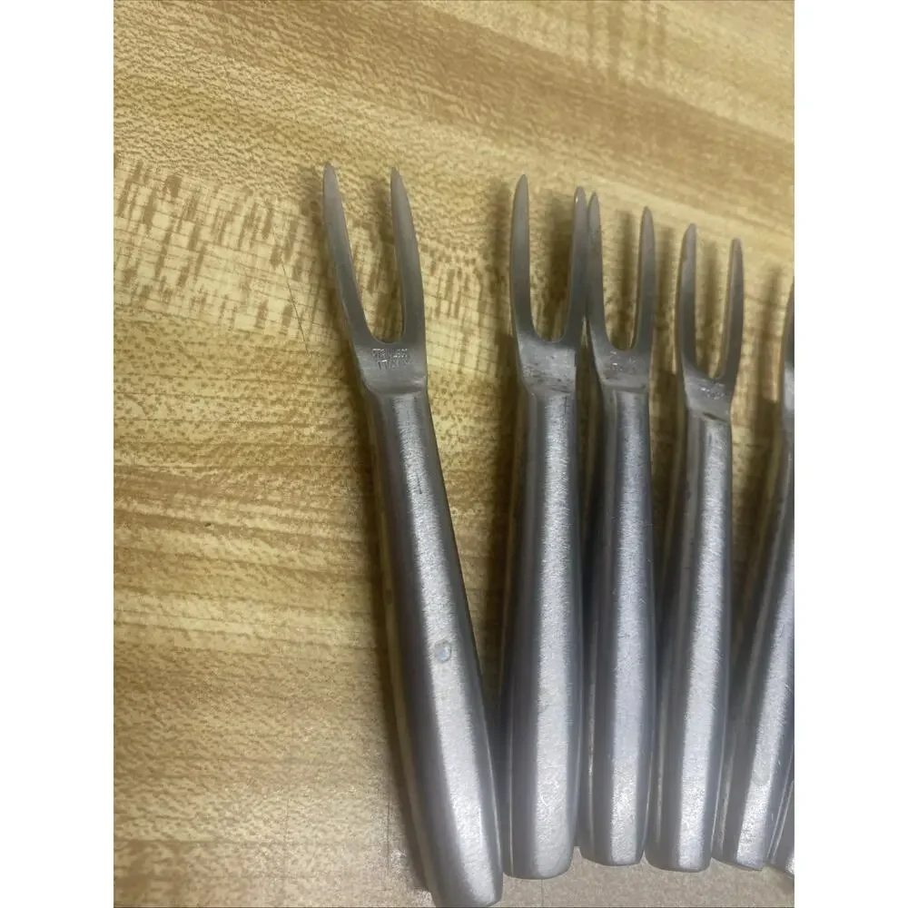 Set Of 7 Stainless Steel Kalmar Designs Appetizer Corn Skewer Cocktail Forks MCM
